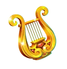 Golden Lyre symbol Coins of Zeus